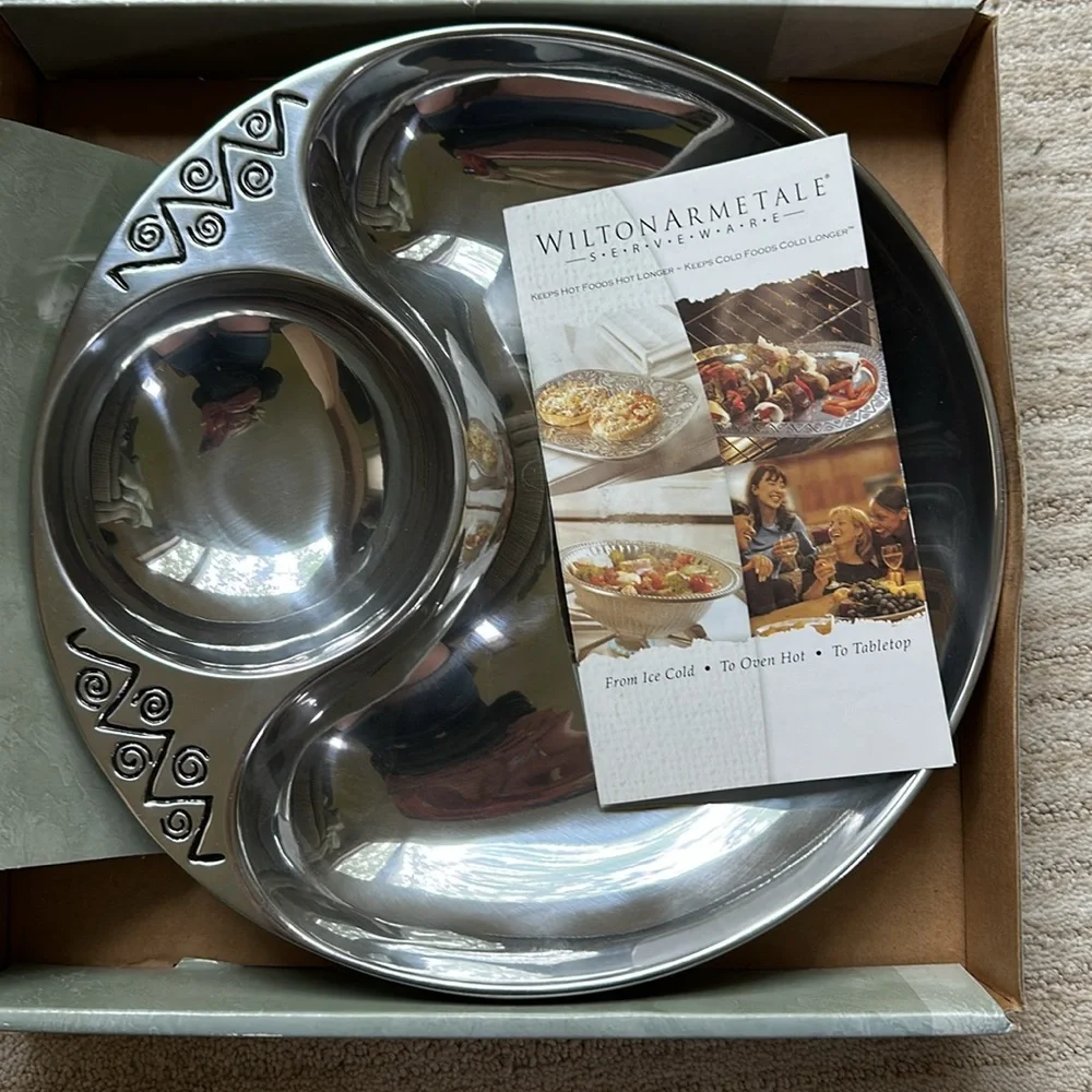 NWB Wilton Armetale Serveware Reggae Small Chip & Dip Set #820194